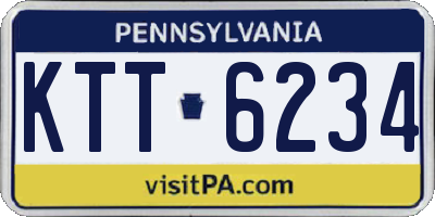 PA license plate KTT6234