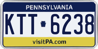 PA license plate KTT6238