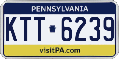 PA license plate KTT6239