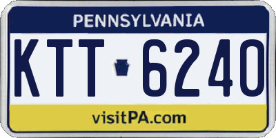 PA license plate KTT6240