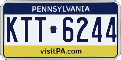 PA license plate KTT6244