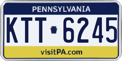 PA license plate KTT6245