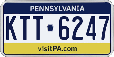PA license plate KTT6247