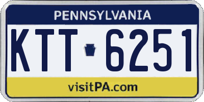 PA license plate KTT6251