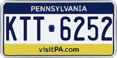 PA license plate KTT6252
