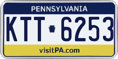 PA license plate KTT6253