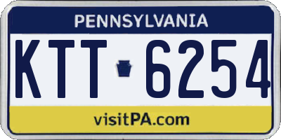 PA license plate KTT6254