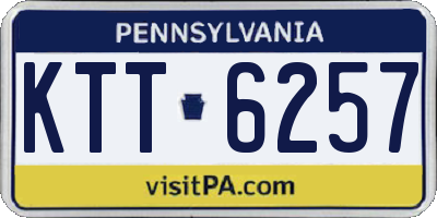 PA license plate KTT6257