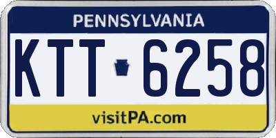 PA license plate KTT6258