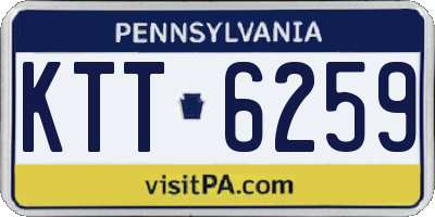 PA license plate KTT6259