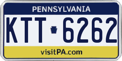 PA license plate KTT6262