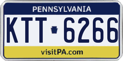 PA license plate KTT6266