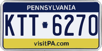 PA license plate KTT6270
