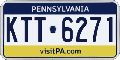 PA license plate KTT6271
