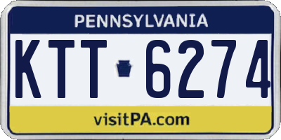 PA license plate KTT6274