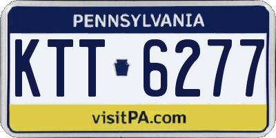 PA license plate KTT6277