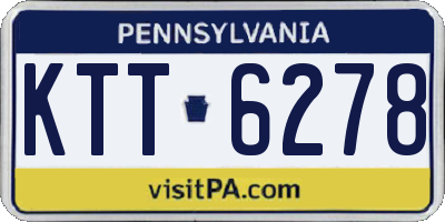 PA license plate KTT6278