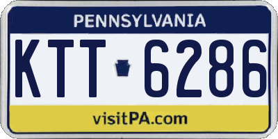 PA license plate KTT6286