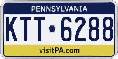 PA license plate KTT6288