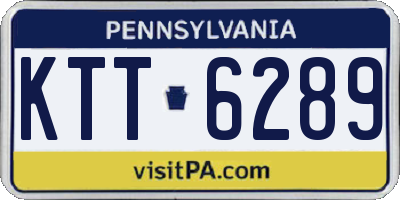PA license plate KTT6289