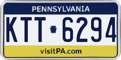 PA license plate KTT6294
