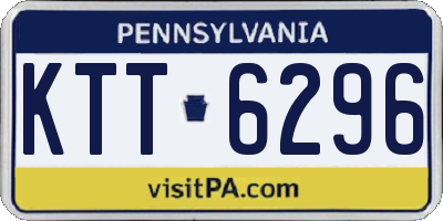 PA license plate KTT6296
