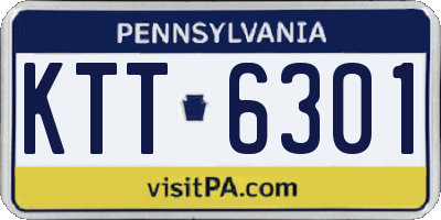 PA license plate KTT6301