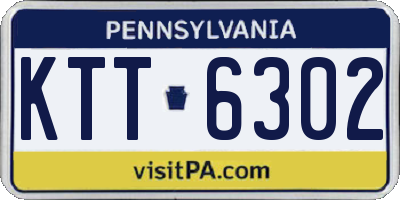 PA license plate KTT6302