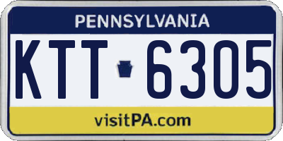 PA license plate KTT6305