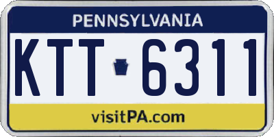 PA license plate KTT6311