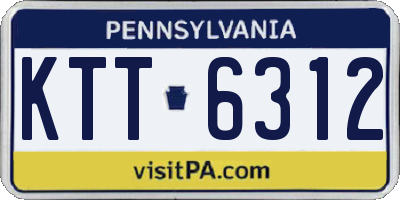 PA license plate KTT6312