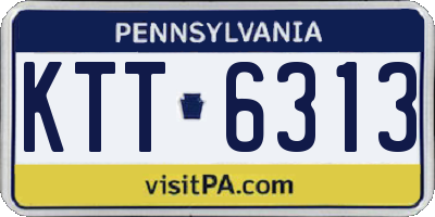 PA license plate KTT6313