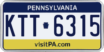 PA license plate KTT6315
