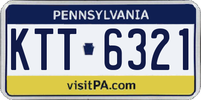PA license plate KTT6321