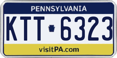 PA license plate KTT6323