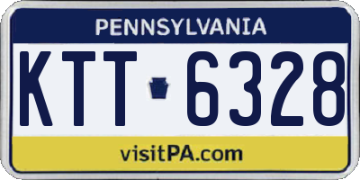 PA license plate KTT6328