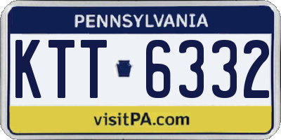 PA license plate KTT6332