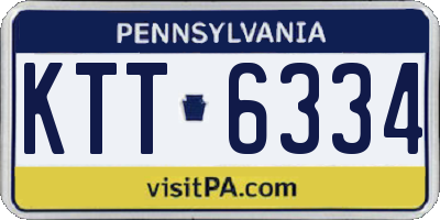 PA license plate KTT6334