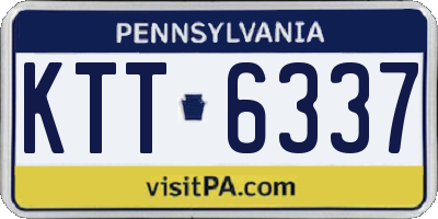 PA license plate KTT6337