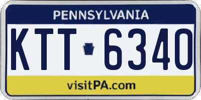 PA license plate KTT6340