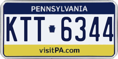 PA license plate KTT6344