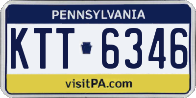 PA license plate KTT6346