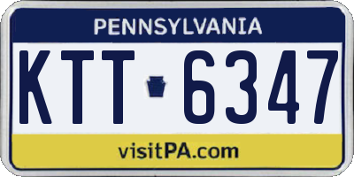 PA license plate KTT6347