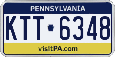 PA license plate KTT6348