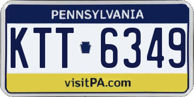 PA license plate KTT6349