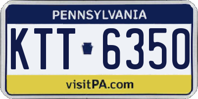 PA license plate KTT6350