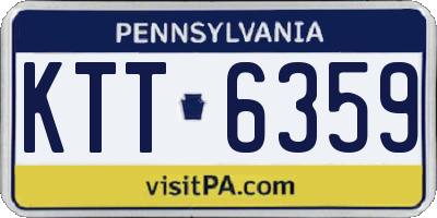 PA license plate KTT6359