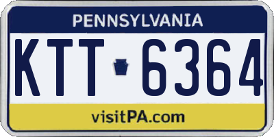 PA license plate KTT6364