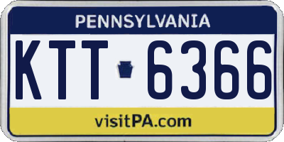 PA license plate KTT6366