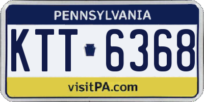 PA license plate KTT6368